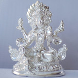 Silver Idol of Lord Ganesh Ji and Goddess Laxmi