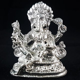 Solid Pure Silver Idol of Lord Ganesh Ji (Gift)