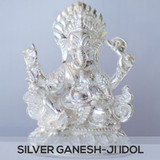 Solid Pure Silver Idol of Lord Ganesh Ji (Gift)