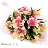Beautiful Mix of Lily Flowers - Elegantly Handtied