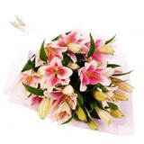 Beautiful Mix of Lily Flowers - Elegantly Handtied