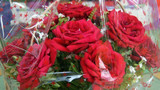 One Dozen Red Roses Round Love Basket
