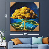 Wall Decor Beautiful Tree Scene Painting Print 20''