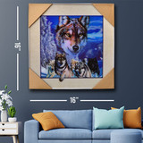 3D Wall Decor Wolves Painting Print 16''