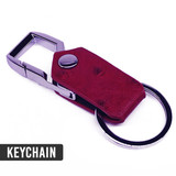 Stylish Red Leather Hook Keyring