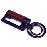 High Quality Metal Hook Keyring (Brown)
