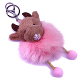 Adorable Sheep Keyring 6'' - Pink