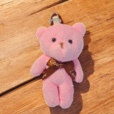 Cute Red Teddy Bear Keyring With Lindt Lindor Milk Swiss Chocolate