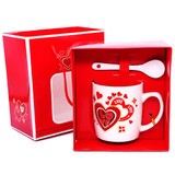 Ceramic Love Mug With Spoon (Design-3)