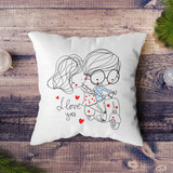 "I love You" Printed Cushion
