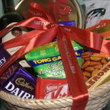 Wine Cookies Chocolates Basket - Send gifts to Nepal
