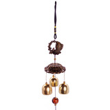 Fish Design Three Metal Bells Wind Chime 15''