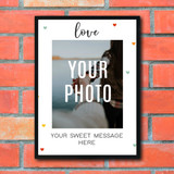 Personalized Photo Frame With Custom Message A4 Size