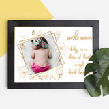 New Born Baby Personalized Photo Frame 12 x 18 inch