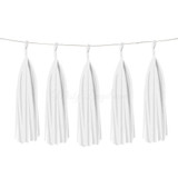 DIY Tissue Paper Tassel - White