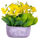 Yellow Colored Artificial Flowers in Beautiful Vase