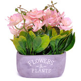 Pink Colored Artificial Flowers in Beautiful Vase