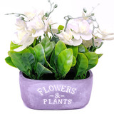 White Colored Artificial Flowers in Beautiful Vase