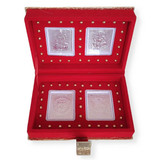 Shri Ganesh Yantram - Silver Laxmi Ganesh, Shubha Labh Plated Gift Box