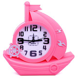 Decorative Boat Design Table Top Alarm Clock - Peach Pink