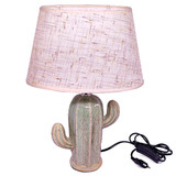 Attractive Cactus Design Table Lamp - Light Green