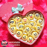 Assorted Emoji Chocolates Heart Box - Express Thru Chocolates