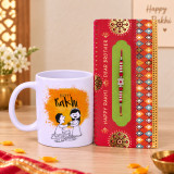 Happy Rakhi Printed Mug With Rakhi Card
