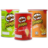Pringles Original, Sour Cream & Onion, Cheesy Cheese 42g Combo