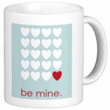 Personalized Message Print on Valentine Love Mug (Be Mine)