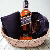 Belt, Wallet And JW Black Label 200ml Combo Belt, Wallet And JW Black Label 200ml Combo