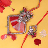 Designer Fancy Bhaiya Bhabhi Pair Rakhi Set