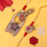 Classy Look Bhaiya Bhabhi Pair Rakhi Set