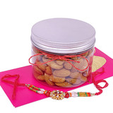 Rakhi with Almonds and Cash Sagun Option