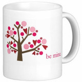 Valentine Love Mug With Personalized Message Print (Be Mine Tree)