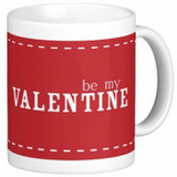 Valentine Love Mug With Personalized Message Print (Be My Valentine)