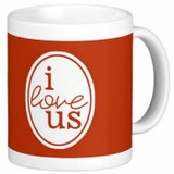Valentine Love Mug With Personalized Message Print (I Love Us)