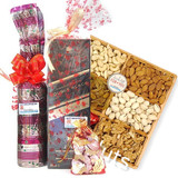 JW Double Black & Dry Nuts Wooden Tray, Chocolate Gift