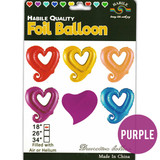 Love Flower Hollow Heart Shape Foil Balloon - Dark Pink