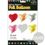 Love Heart Shape Silver Party Foil Balloon