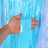 Pastel Blue Foil Curtain Backdrop Party Decor