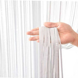 White Foil Curtain Backdrop Party Decor