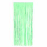 Party Decor Foil Fringe Curtain - Mint Green