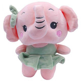 Cute Little Girl Elephant Soft Toy Wearing Skirt 9"