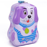 Adorable Doggy Design Purple Coin Box for Kids 7"