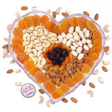 Healthy Dry Nuts & Fruits Heart Tray (Home Special Healthy Bites)