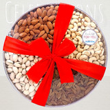 Mixed Dry Fruits Nuts Decorated Steel Tray ~800g