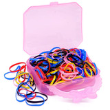 Rainbow Color Elastic Mini Hair Rubber Band in a Tiny Bag