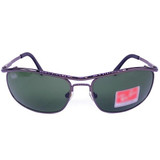 Men's Metal Frame Sunglasses with Zipper Hard Case
