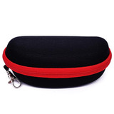 Green Lens Metal Frame Sunglasses With Zipper Hard Case