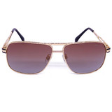 Brown Shaded Golden Metal Frame Sunglasses